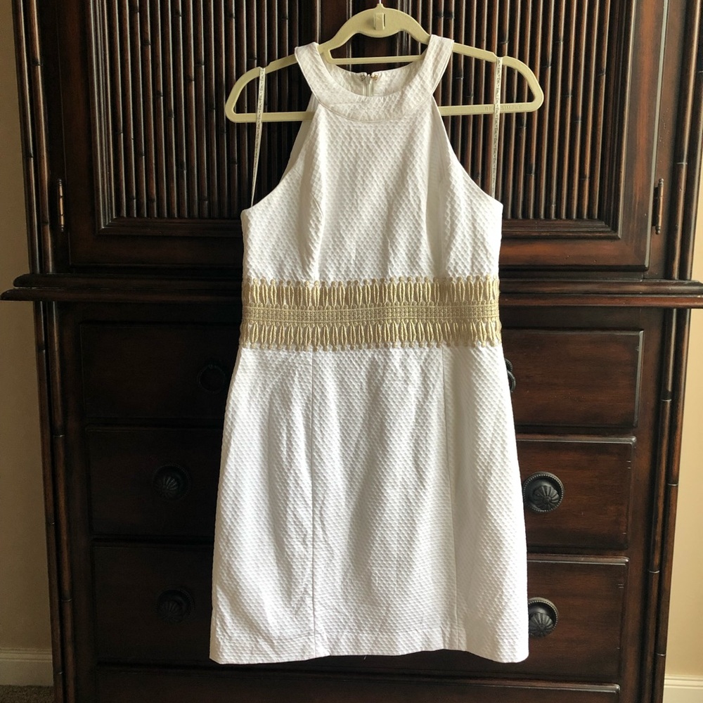 Lilly Pulitzer Ashlyn Shift Dress, Resort White, size 4